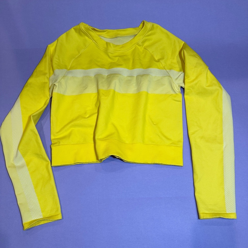 Yellow Long Sleeve Athletic Top